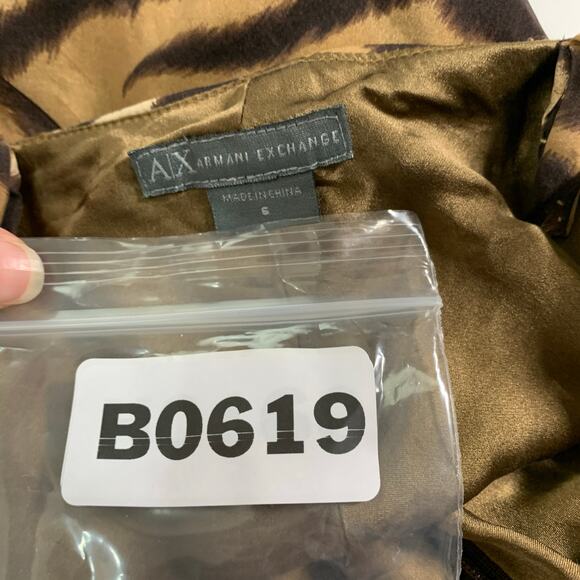 AX Armani Exchange 6 Womens Silk Animal Tiger Print Slip Mini Dress Flowy - Picture 3 of 8